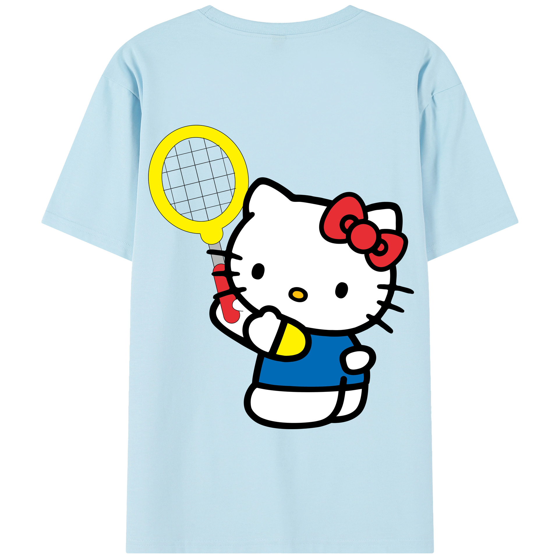 （画像用） Hello Kitty ハローキティ 綿100％半袖Tシャツ（背面プリント）